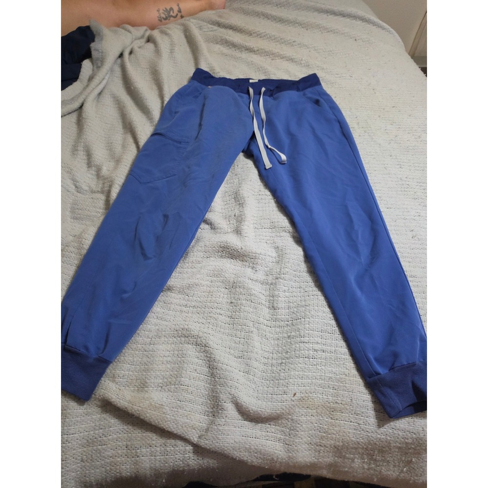 FIGS Zamora Jogger Scrub Pants‎ Royal Blue Yoga Waistband Women Medium W18SW2005
